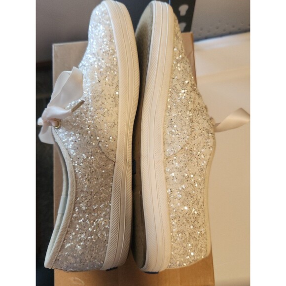 Kate Spade New York Keds glitter sneakers cream color size 5.5 - Picture 6 of 9